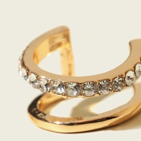 last! minimalist rhinestone ear cuff huggies - Picture 3 of 8